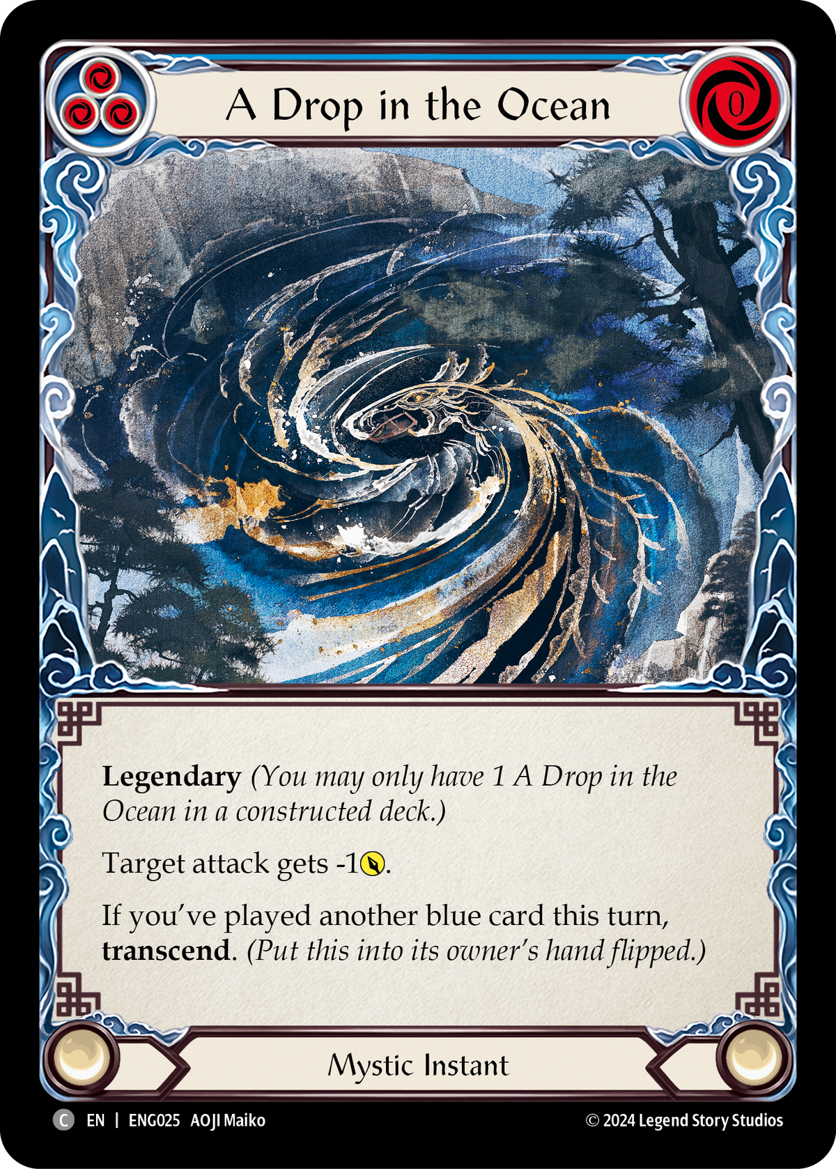 A Drop in the Ocean (Blue) // Inner Chi (Blue) - Flesh and Blood TCG - MoxLand