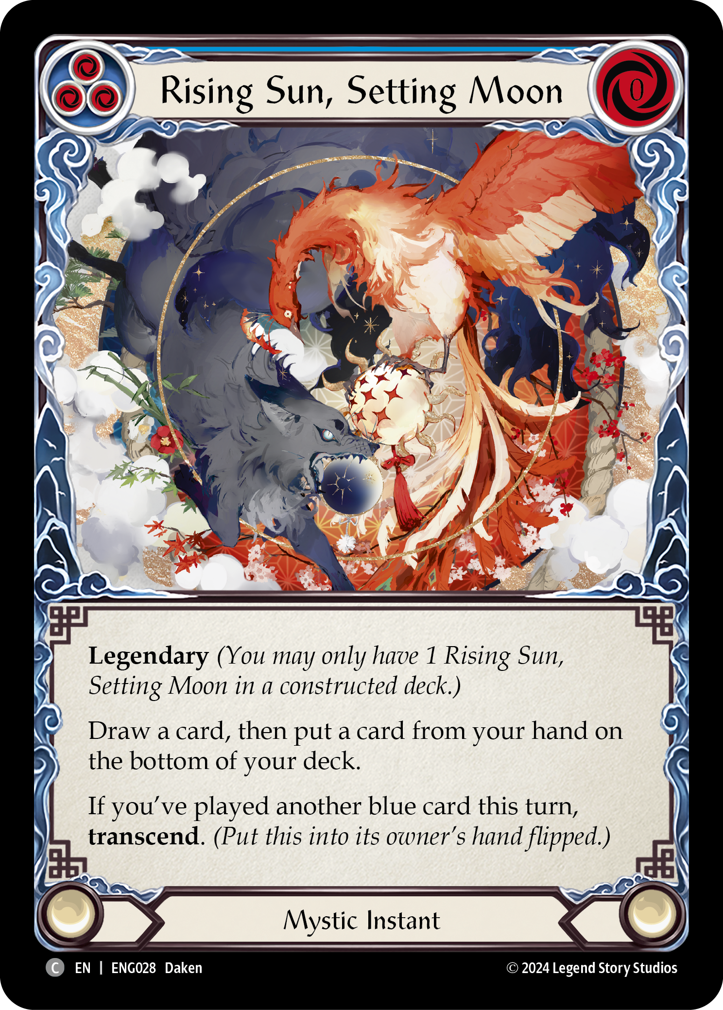 Rising Sun, Setting Moon (Blue) // Inner Chi (Blue) - Flesh and Blood TCG - MoxLand