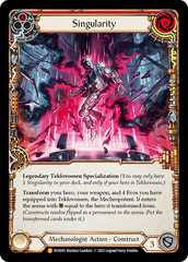 Singularity (Red) // Teklovossen, the Mechropotent - Flesh and Blood TCG - MoxLand