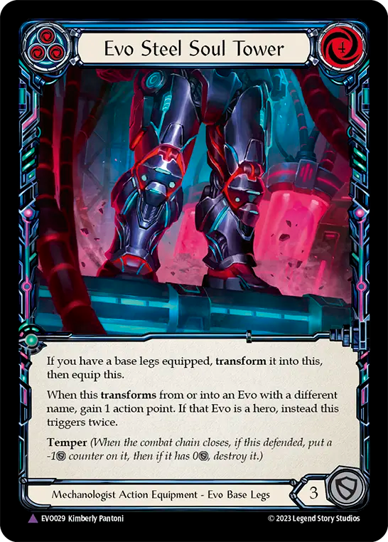 Evo Steel Soul Tower (Blue) - Flesh and Blood TCG - MoxLand