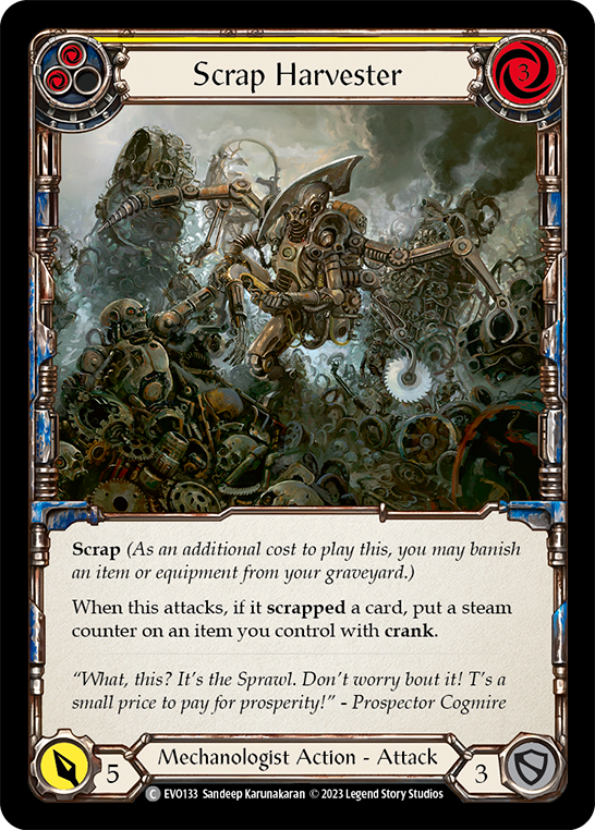 Scrap Harvester (Yellow) - Flesh and Blood TCG - MoxLand