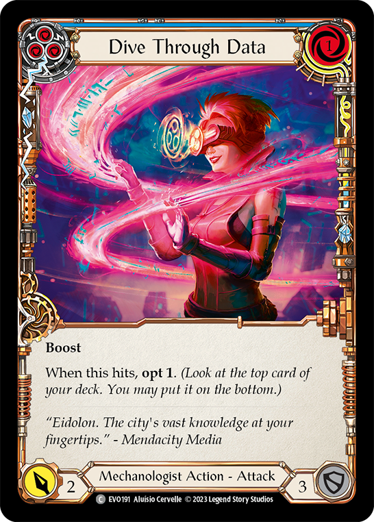 Dive Through Data (Blue) - Flesh and Blood TCG - MoxLand