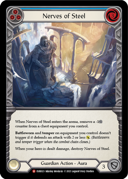 Nerves of Steel (Blue) - Flesh and Blood TCG - MoxLand
