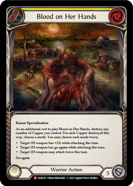 Blood on Her Hands (Yellow) - Flesh and Blood TCG - MoxLand