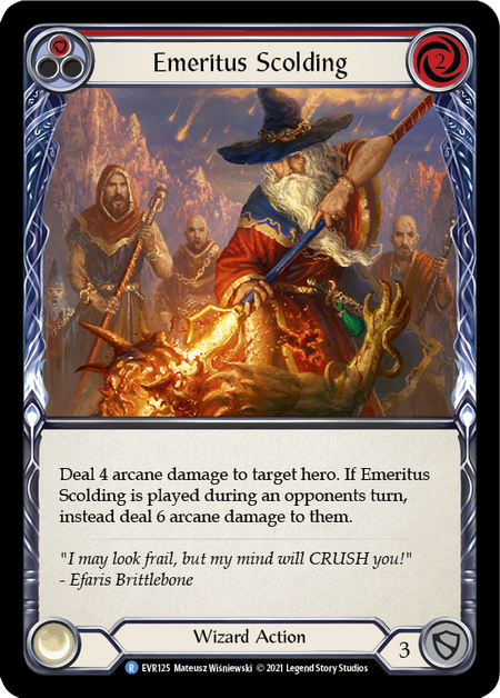 Emeritus Scolding (Red) - Flesh and Blood TCG - MoxLand
