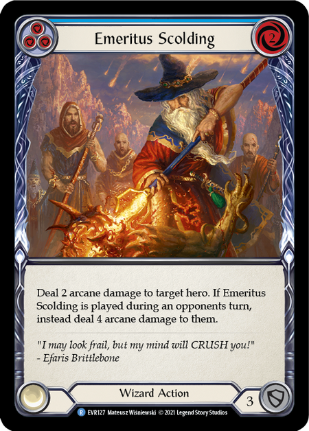 Emeritus Scolding (Blue) - Flesh and Blood TCG - MoxLand