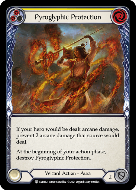 Pyroglyphic Protection (Yellow) - Flesh and Blood TCG - MoxLand