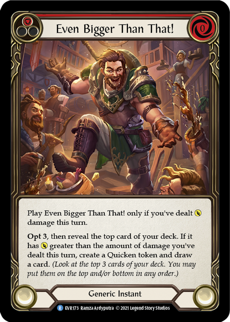 Even Bigger Than That! (Red) - Flesh and Blood TCG - MoxLand