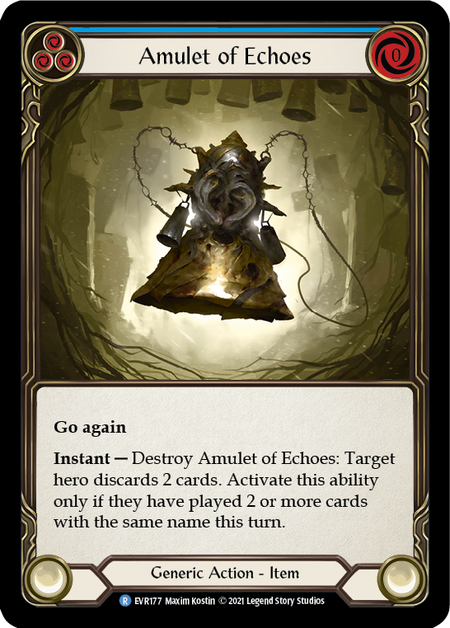 Amulet of Echoes (Blue) - Flesh and Blood TCG - MoxLand