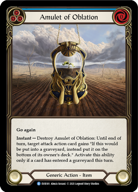 Amulet of Oblation (Blue) - Flesh and Blood TCG - MoxLand