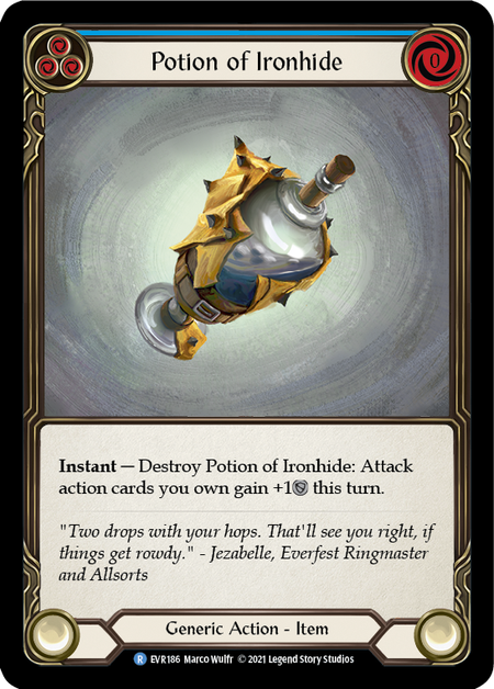Potion of Ironhide (Blue) - Flesh and Blood TCG - MoxLand