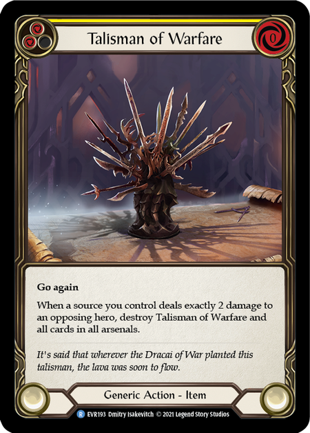 Talisman of Warfare (Yellow) - Flesh and Blood TCG - MoxLand