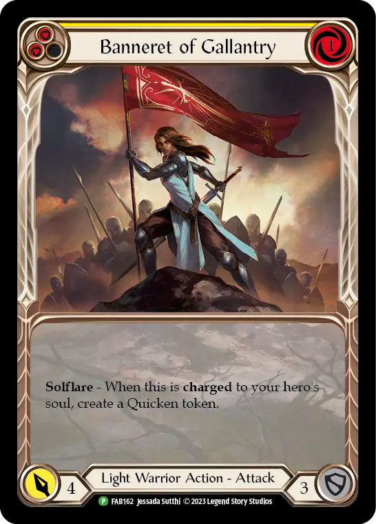Banneret of Gallantry (Yellow) - Flesh and Blood TCG - MoxLand