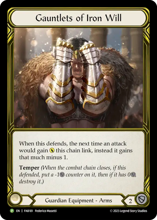 Gauntlets of Iron Will - Flesh and Blood TCG - MoxLand