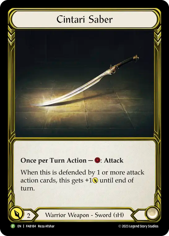 Cintari Saber - Flesh and Blood TCG - MoxLand
