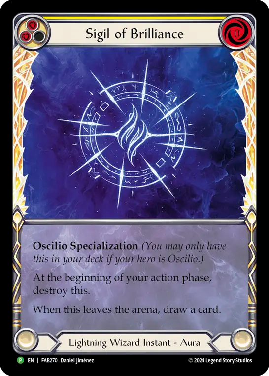 Sigil of Brilliance (Yellow) - Flesh and Blood TCG - MoxLand