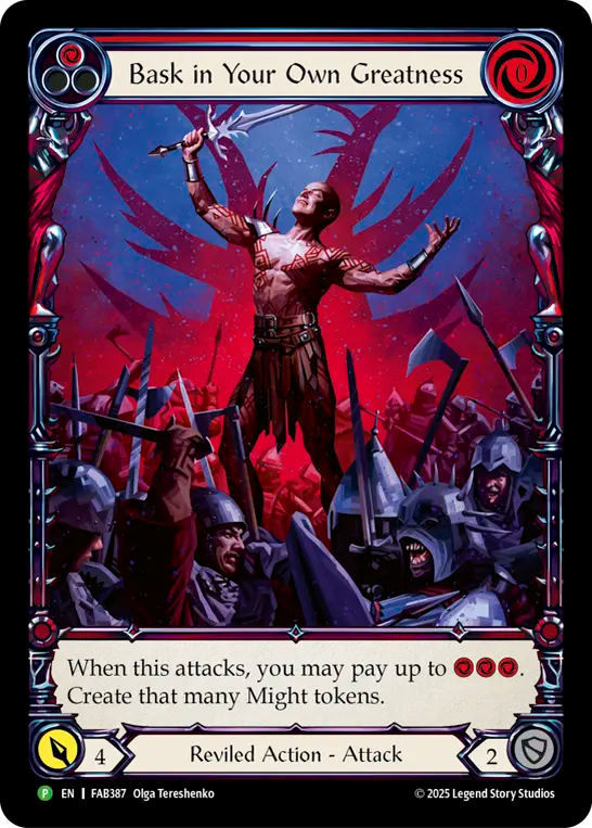 Bask in Your Own Greatness (Red) - Flesh and Blood TCG - MoxLand