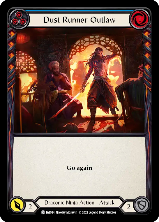 Dust Runner Outlaw (Blue) - Flesh and Blood TCG - MoxLand