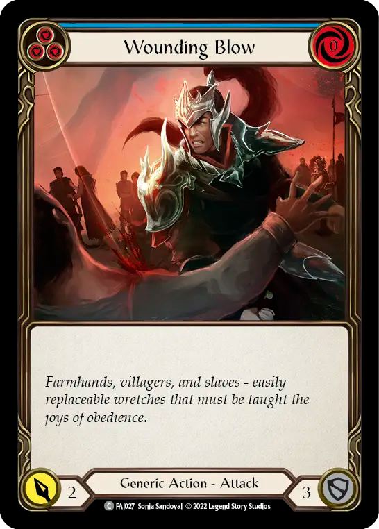 Wounding Blow (Blue) - Flesh and Blood TCG - MoxLand