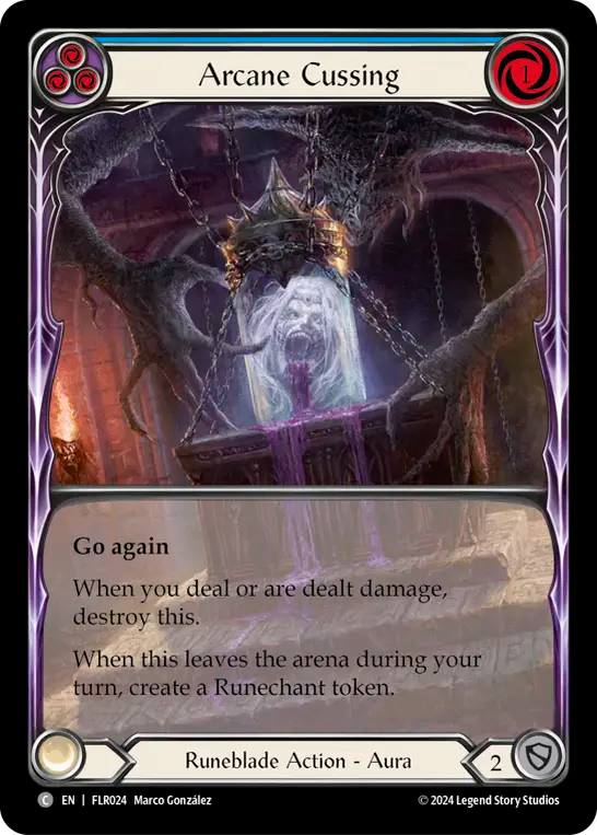 Arcane Cussing (Blue) - Flesh and Blood TCG - MoxLand