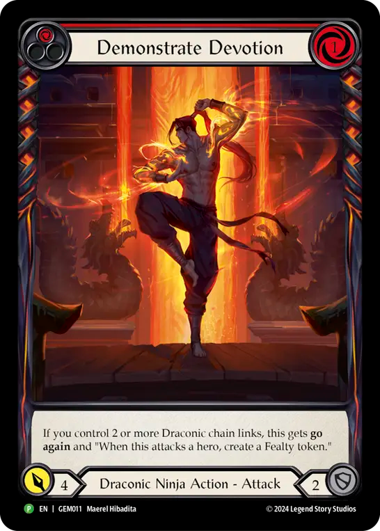 Demonstrate Devotion (Red) - Flesh and Blood TCG - MoxLand