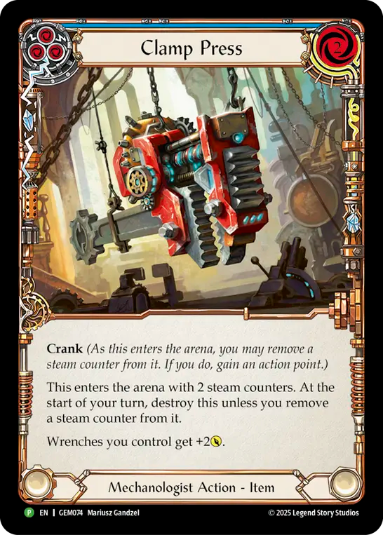 Clamp Press (Blue) - Flesh and Blood TCG - MoxLand