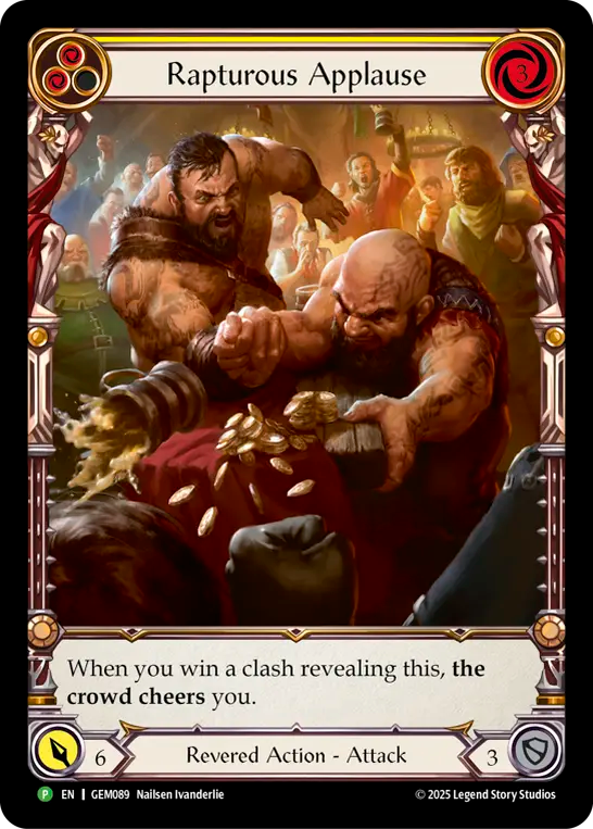 Rapturous Applause (Yellow) - Flesh and Blood TCG - MoxLand