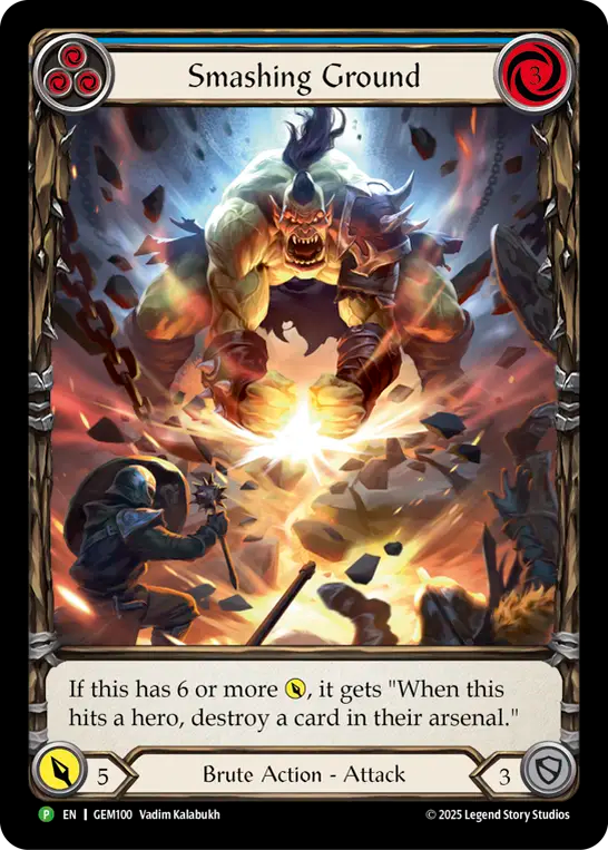 Smashing Ground (Blue) - Flesh and Blood TCG - MoxLand