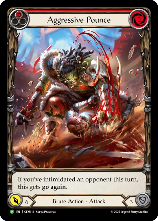 Aggressive Pounce (Red) - Flesh and Blood TCG - MoxLand
