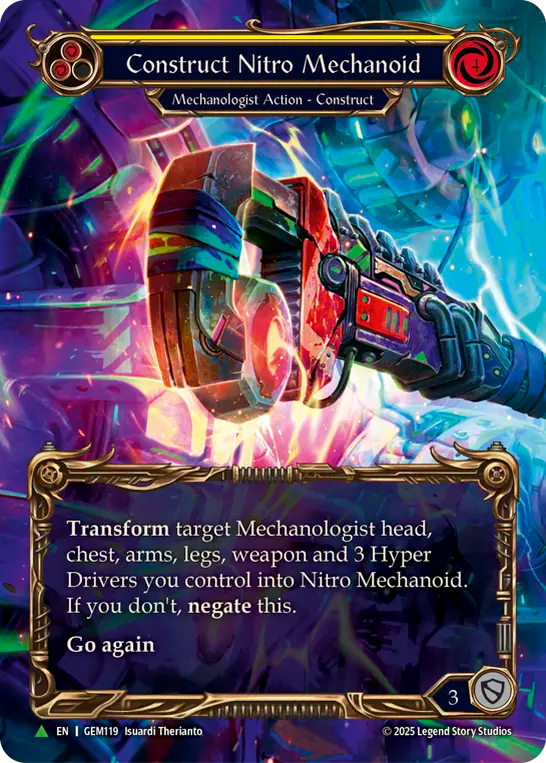 Construct Nitro Mechanoid (Yellow) // Nitro Mechanoid - Flesh and Blood TCG - MoxLand