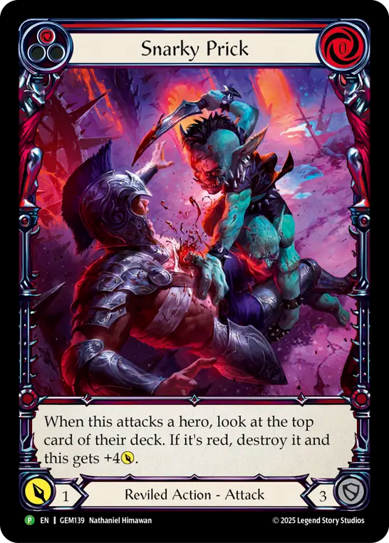 Snarky Prick (Red) - Flesh and Blood TCG - MoxLand