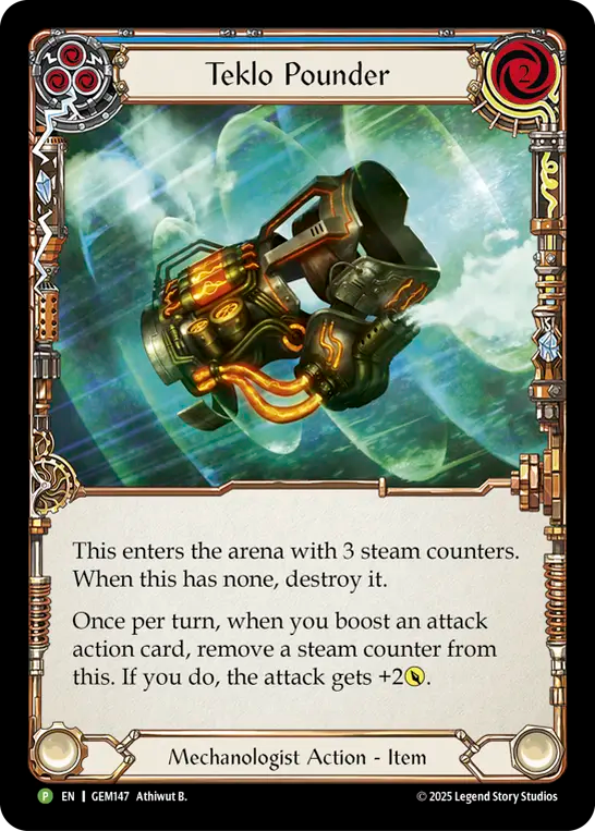 Teklo Pounder (Blue) - Flesh and Blood TCG - MoxLand