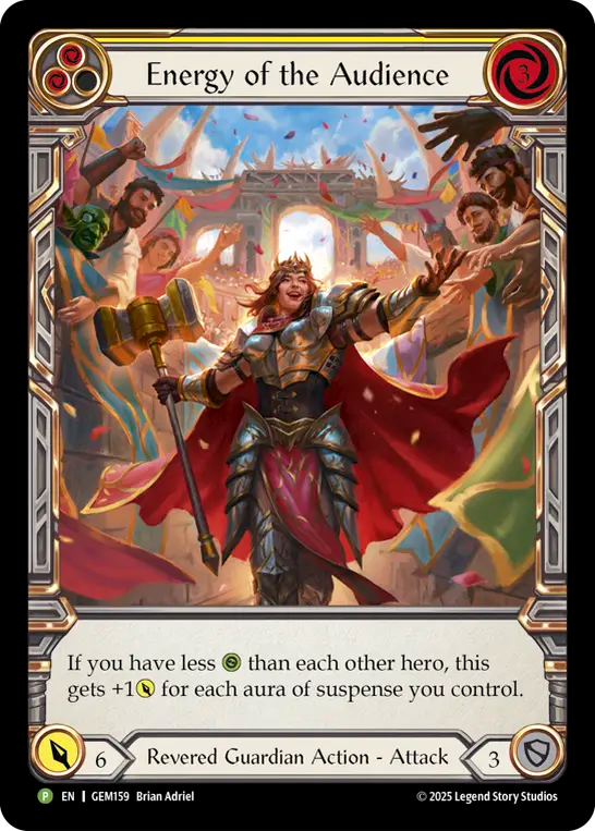 Energy of the Audience (Yellow) - Flesh and Blood TCG - MoxLand