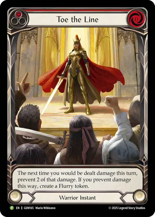 Toe the Line (Red) - Flesh and Blood TCG - MoxLand