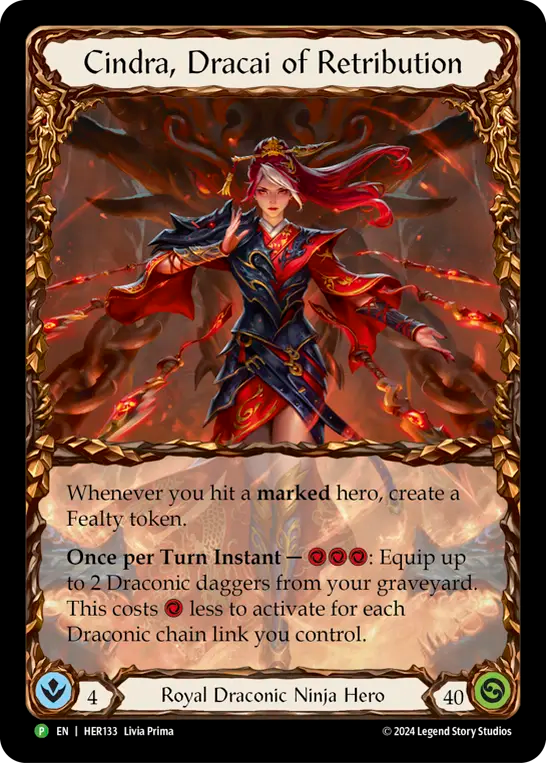Cindra, Dracai of Retribution - Flesh and Blood TCG - MoxLand