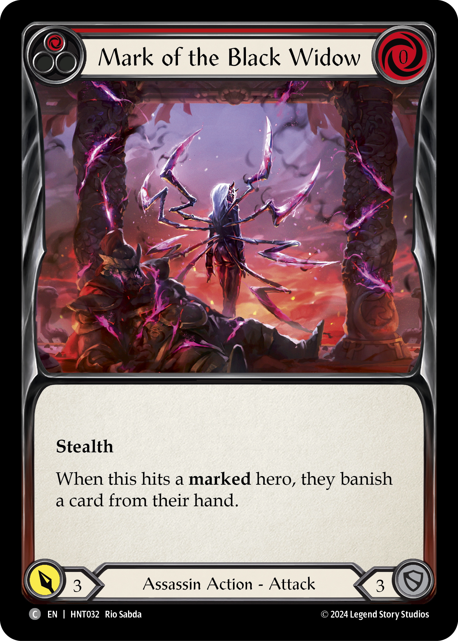Mark of the Black Widow (Red) - Flesh and Blood TCG - MoxLand