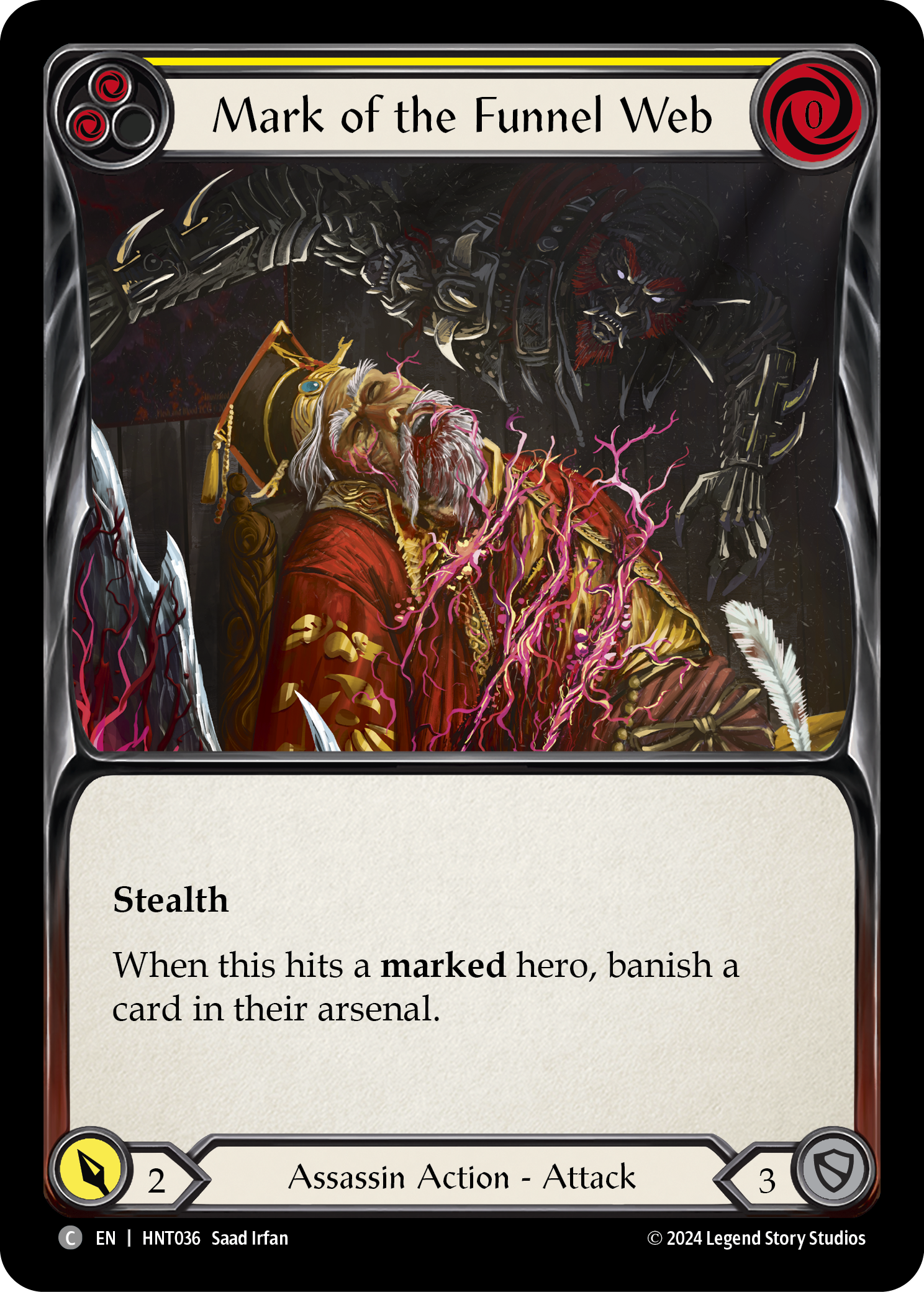 Mark of the Funnel Web (Yellow) - Flesh and Blood TCG - MoxLand
