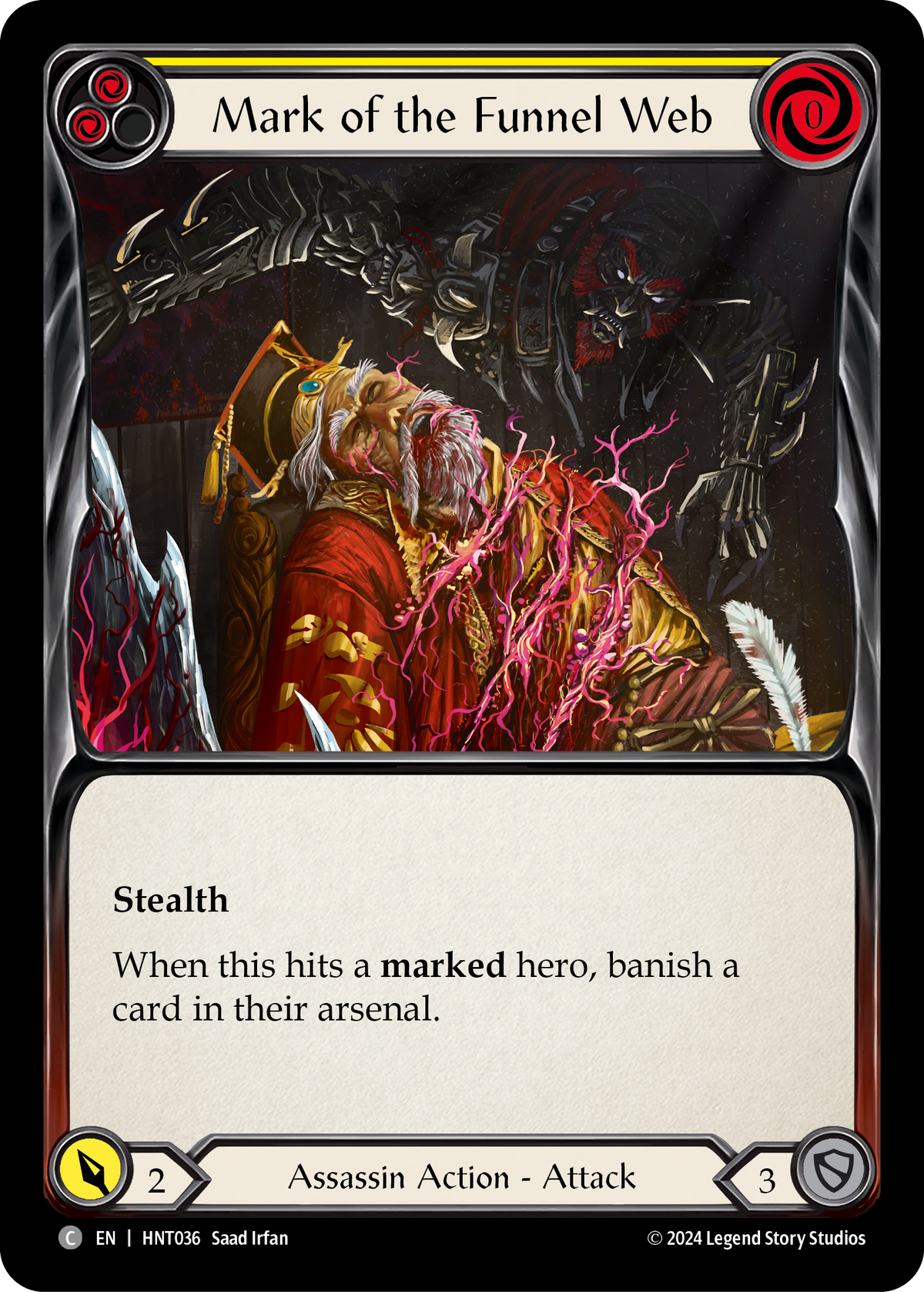 Mark of the Funnel Web (Yellow) - Flesh and Blood TCG - MoxLand