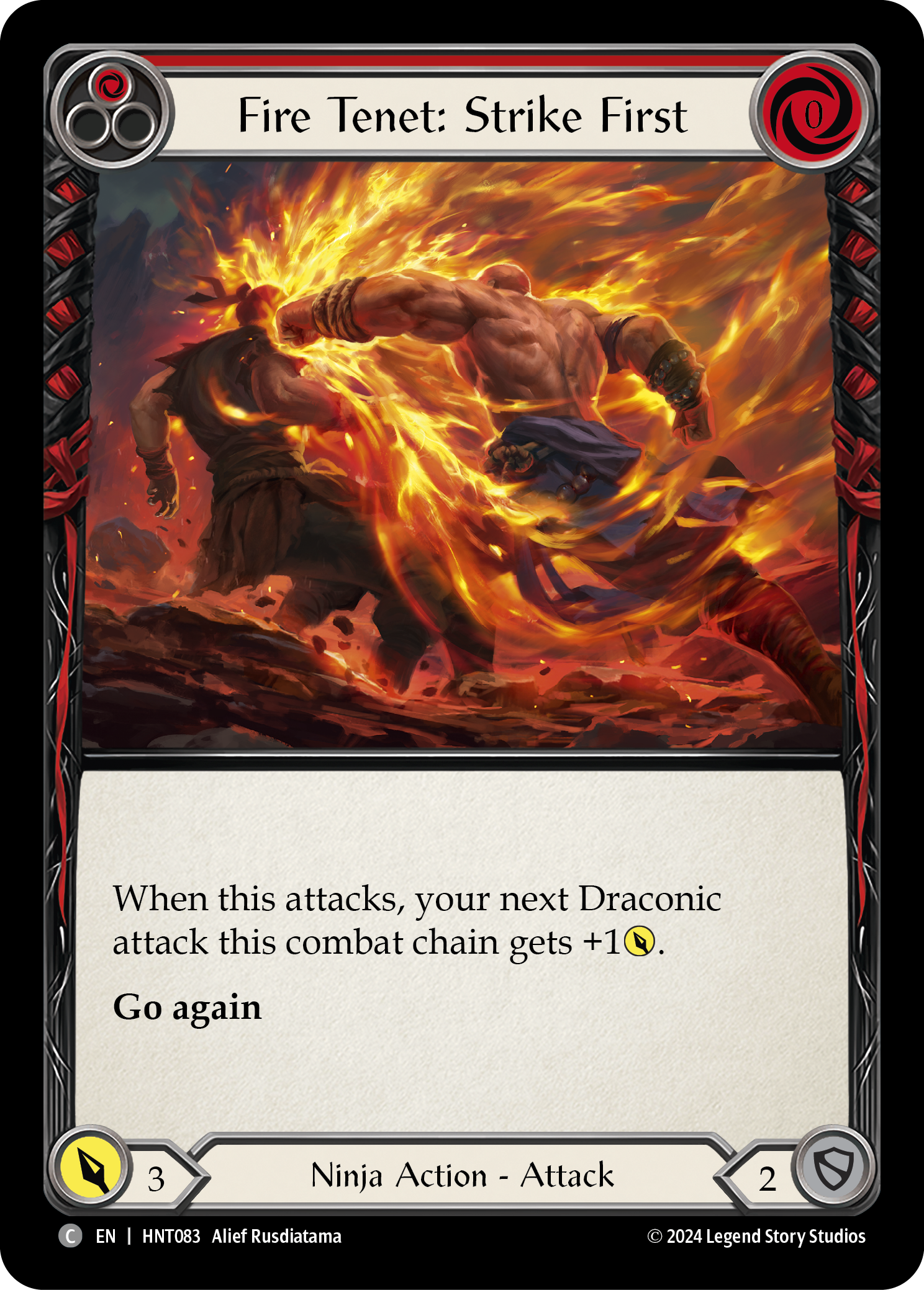 Fire Tenet: Strike First (Red) - Flesh and Blood TCG - MoxLand