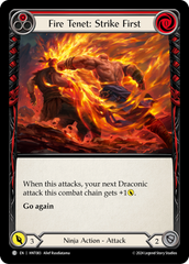 Fire Tenet: Strike First (Red) - Flesh and Blood TCG - MoxLand
