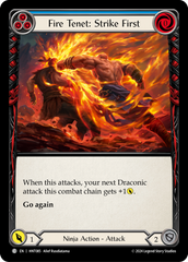 Fire Tenet: Strike First (Blue) - Flesh and Blood TCG - MoxLand