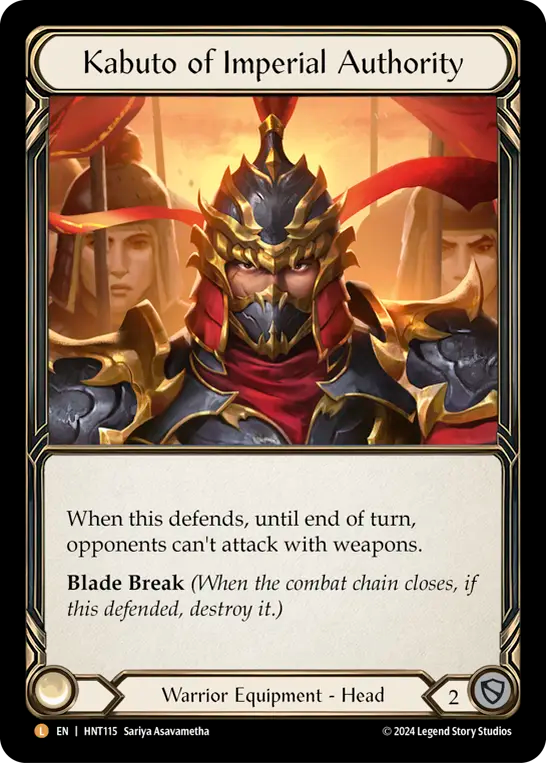 Kabuto of Imperial Authority - Flesh and Blood TCG - MoxLand