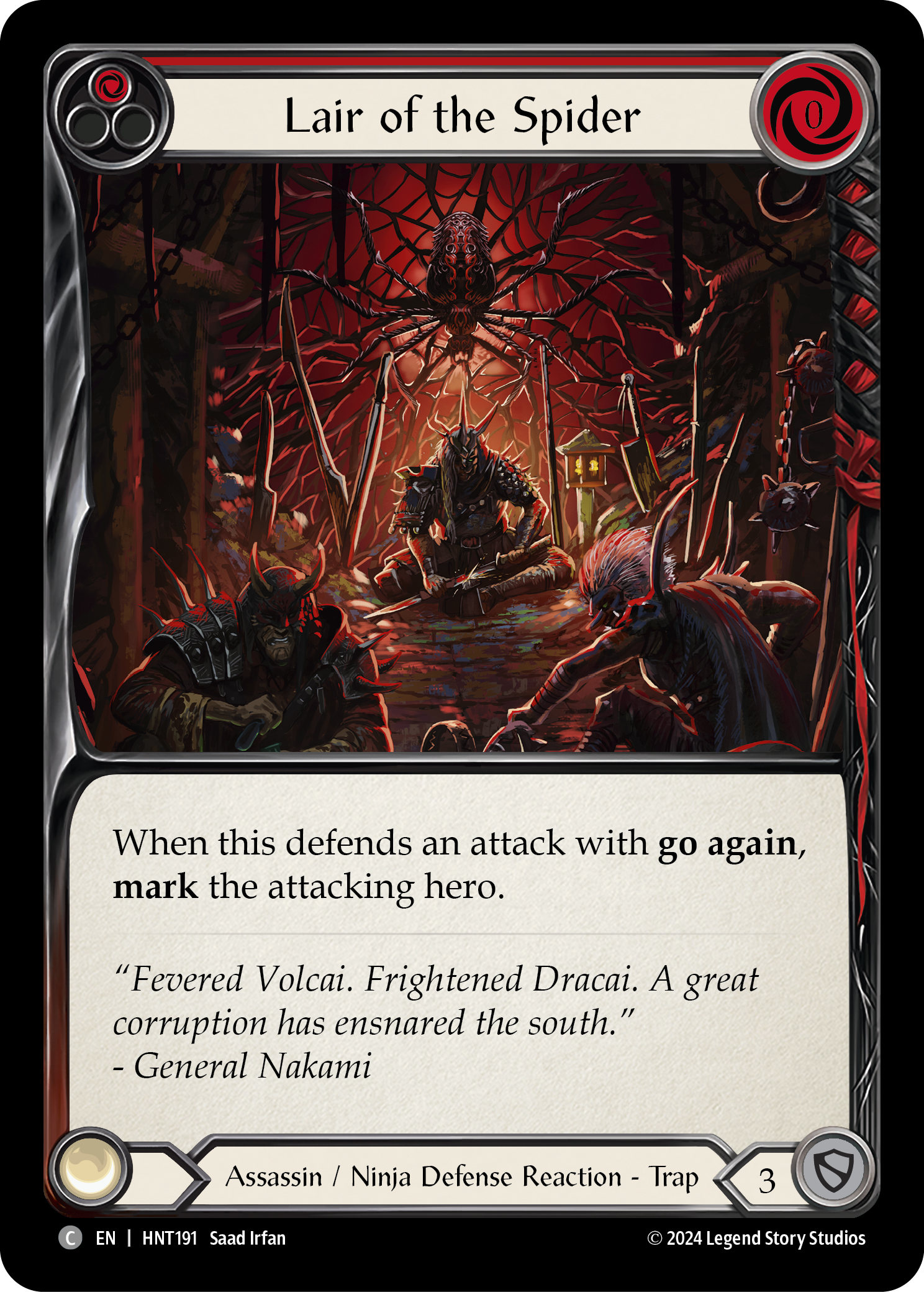 Lair of the Spider (Red) - Flesh and Blood TCG - MoxLand