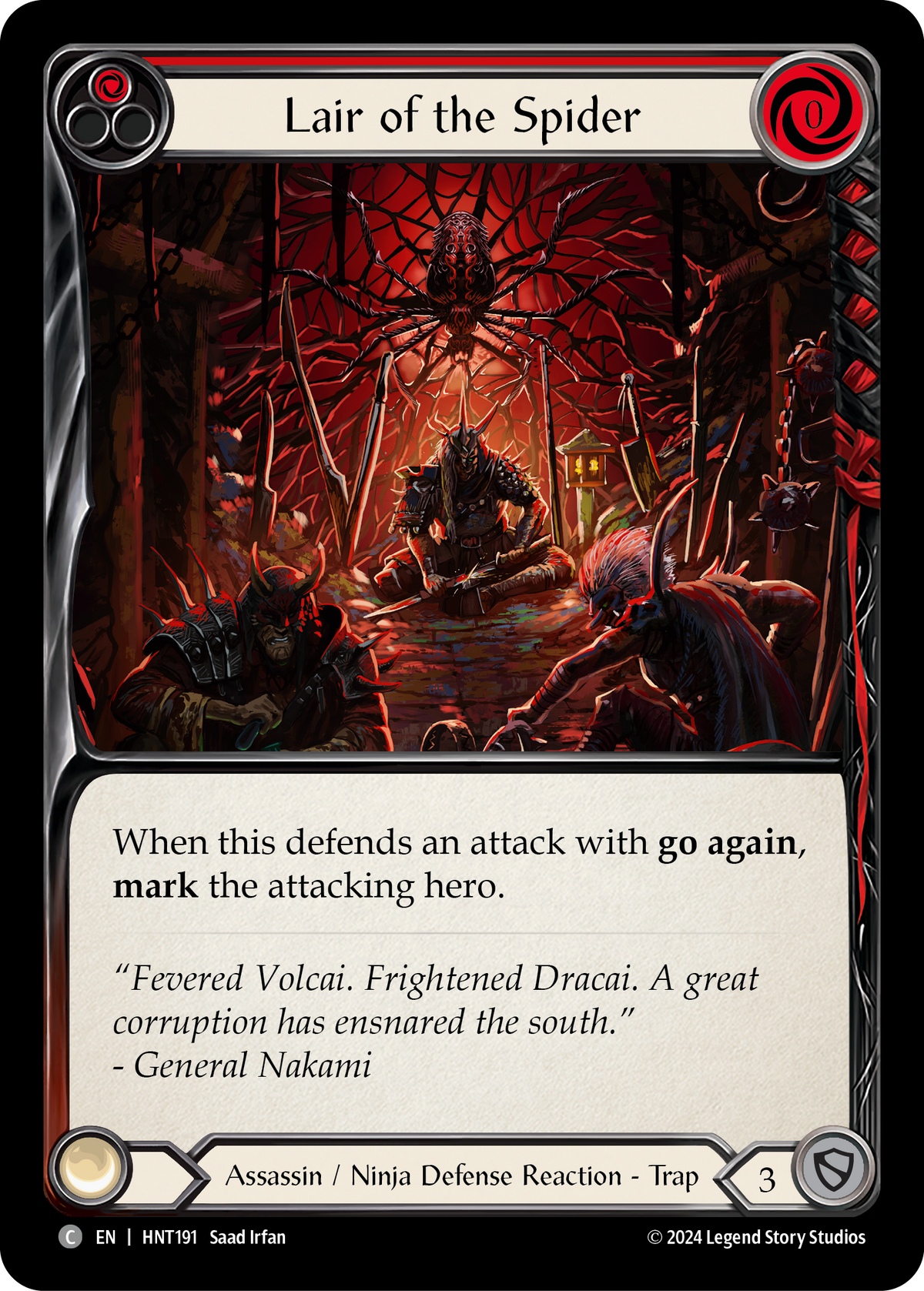 Lair of the Spider (Red) - Flesh and Blood TCG - MoxLand