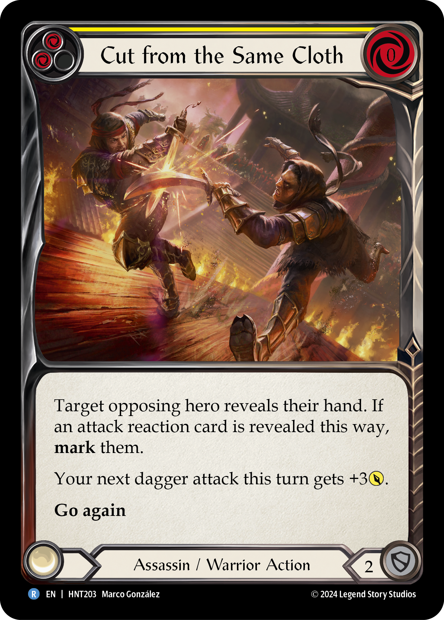 Cut from the Same Cloth (Yellow) - Flesh and Blood TCG - MoxLand