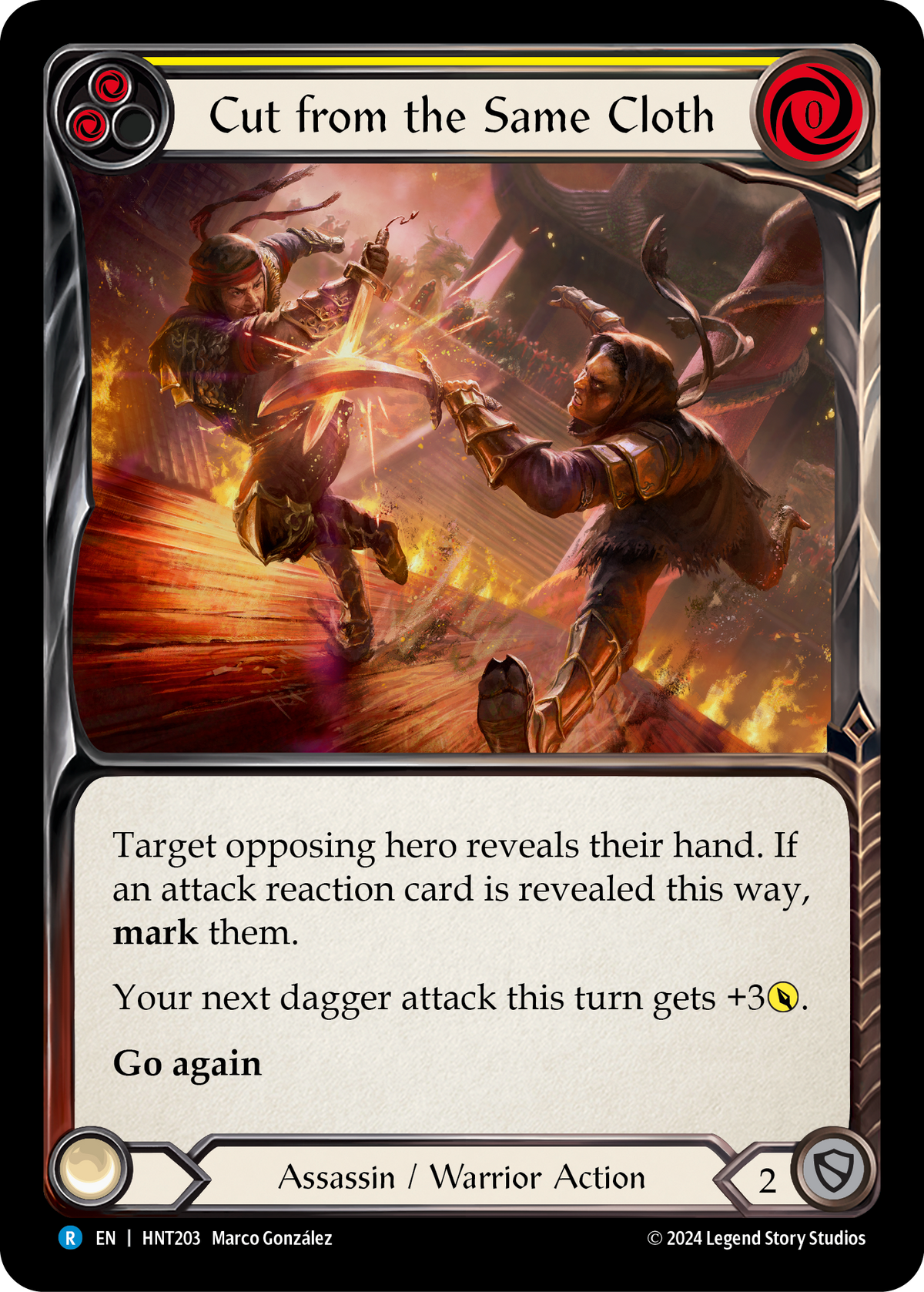 Cut from the Same Cloth (Yellow) - Flesh and Blood TCG - MoxLand