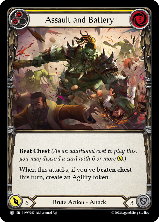 Assault and Battery (Yellow) - Flesh and Blood TCG - MoxLand