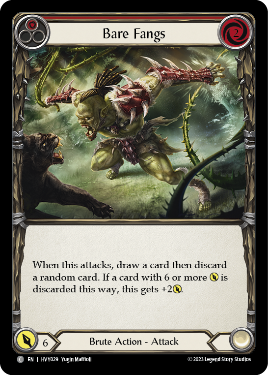 Bare Fangs (Red) - Flesh and Blood TCG - MoxLand