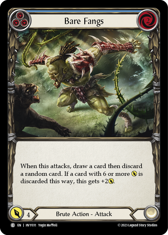 Bare Fangs (Blue) - Flesh and Blood TCG - MoxLand