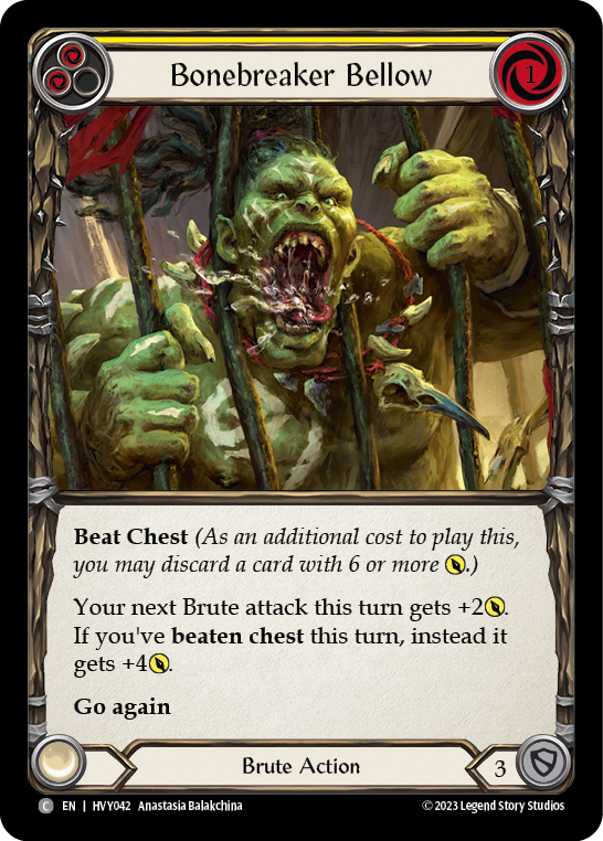 Bonebreaker Bellow (Yellow) - Flesh and Blood TCG - MoxLand
